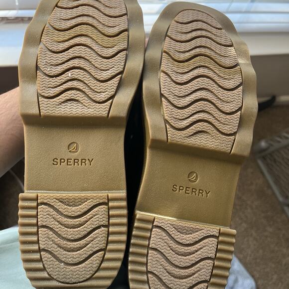 Sperry Saltwater Womens Size 9W Black Waterproof Quilted Duck Boots Shoes - Picture 10 of 16